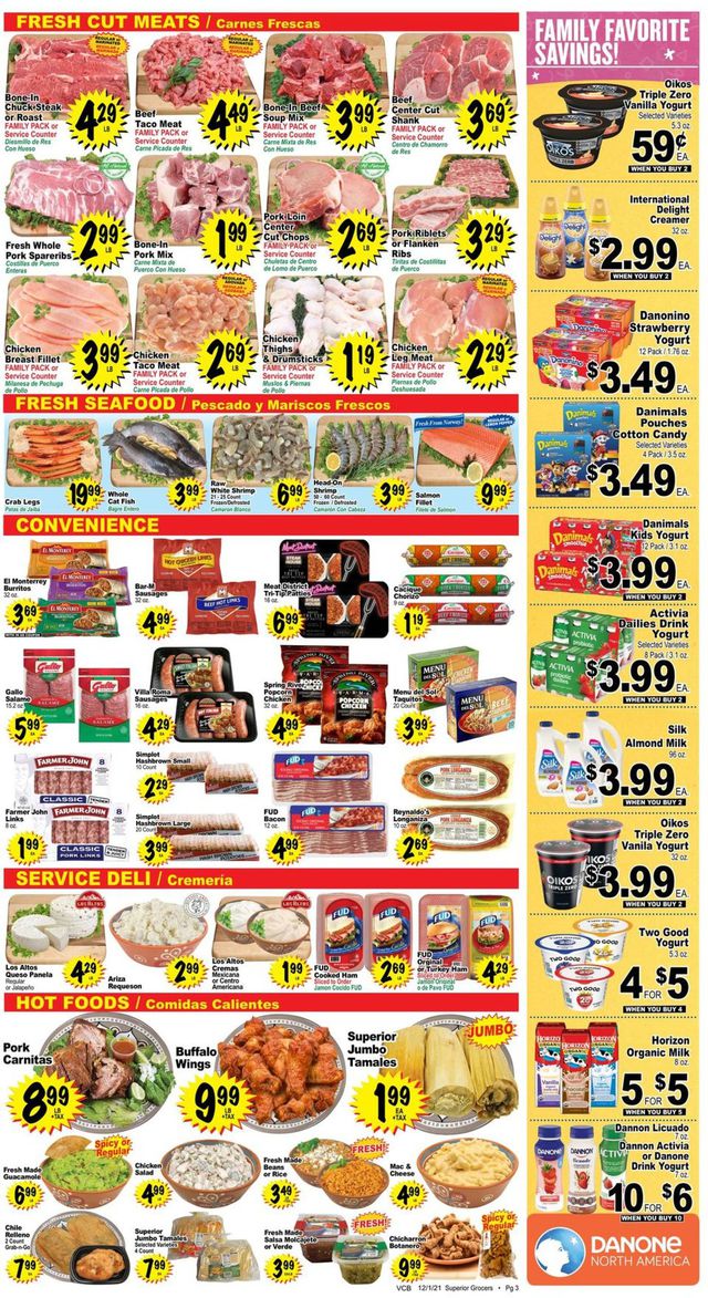 Superior Grocers Ad from 12/01/2021
