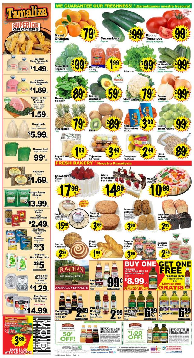 Superior Grocers Ad from 12/01/2021
