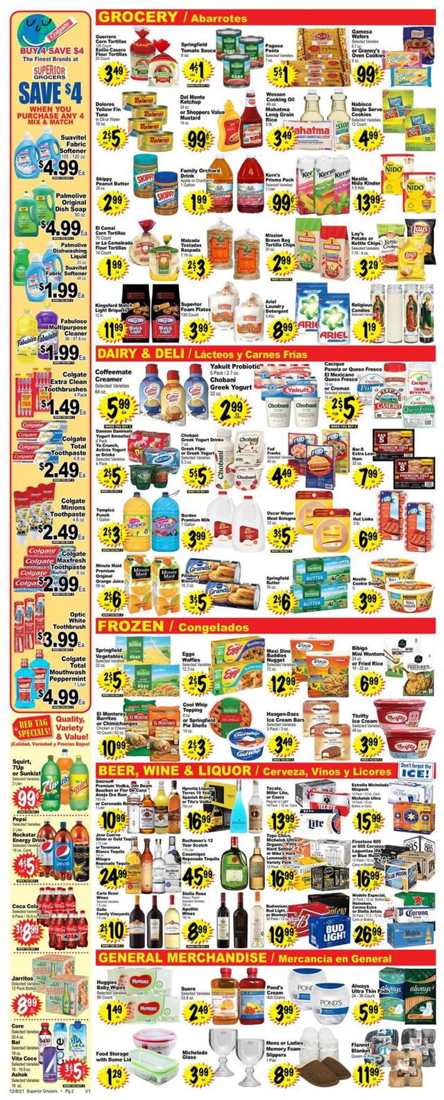 Superior Grocers Ad from 12/08/2021