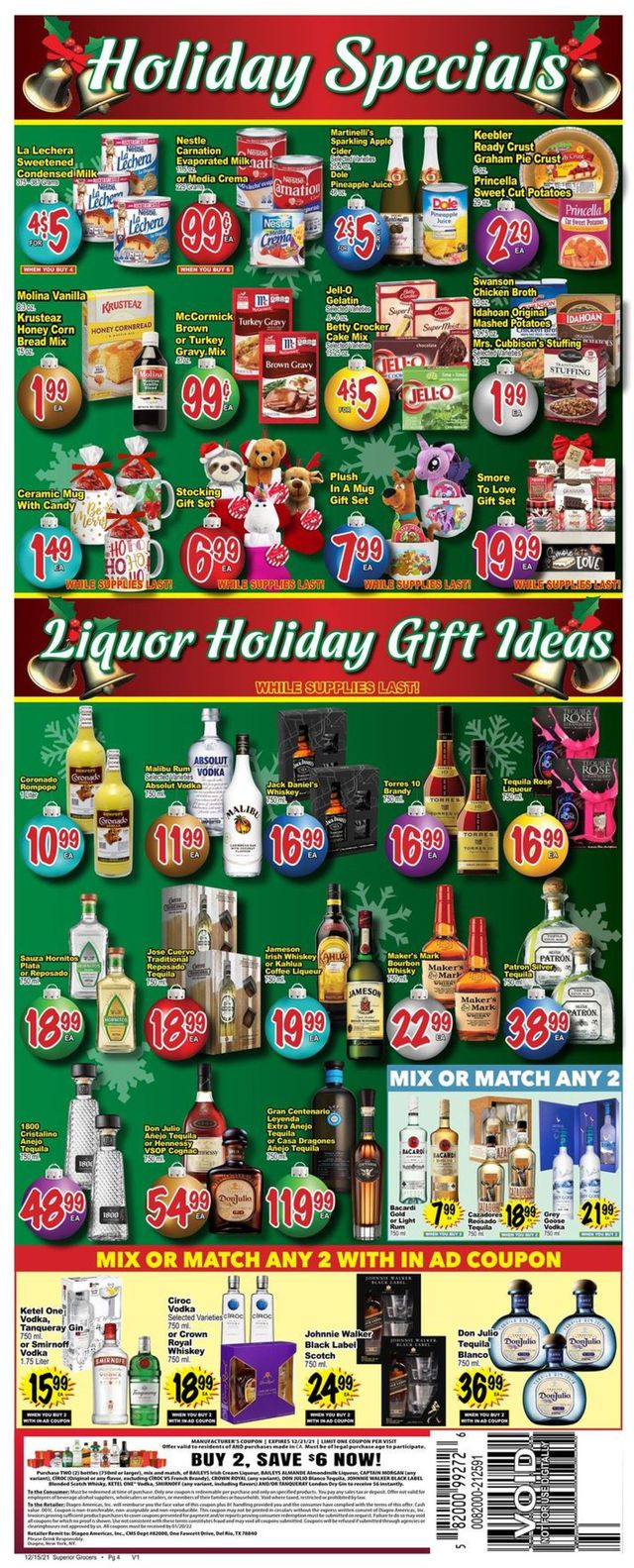 Superior Grocers Ad from 12/15/2021