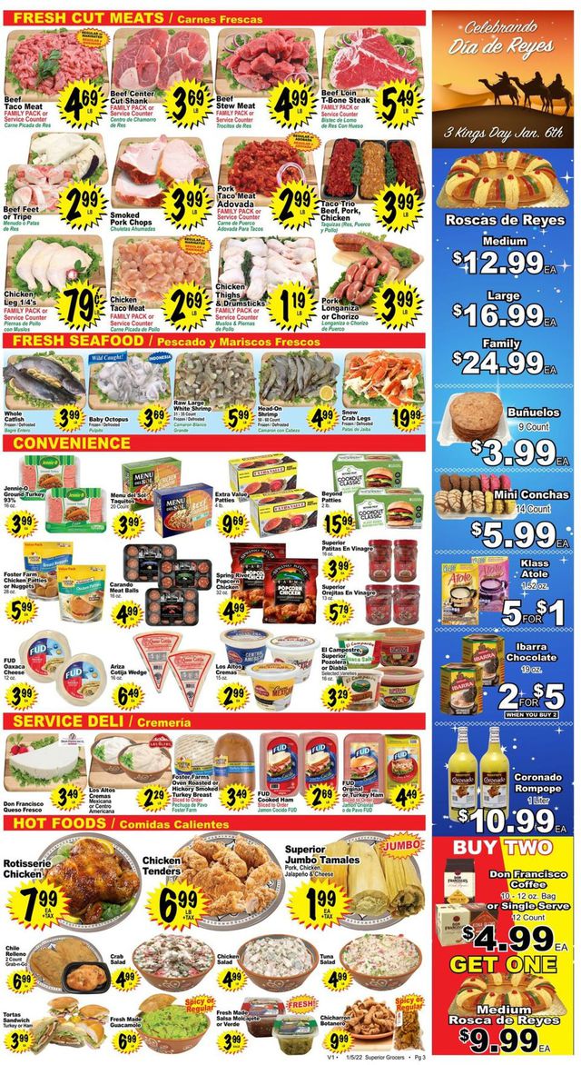 Superior Grocers Ad from 01/05/2022