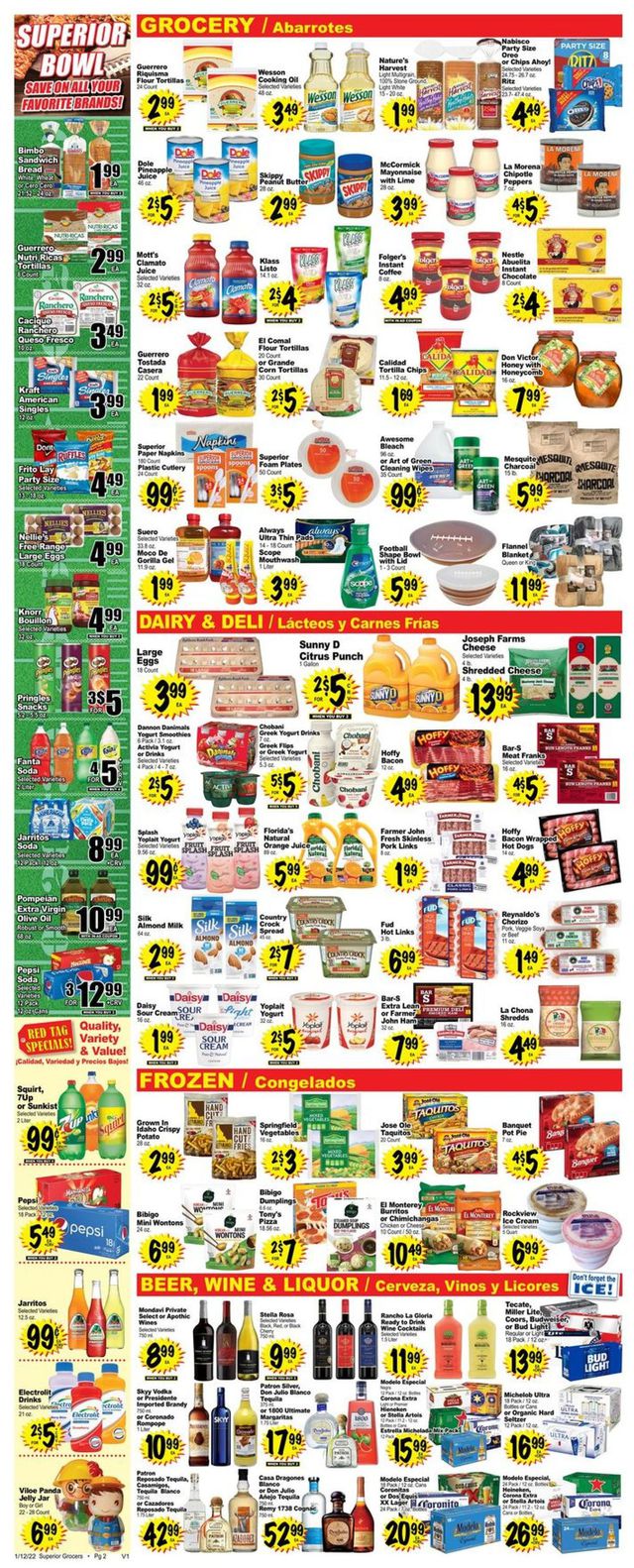 Superior Grocers Ad from 01/12/2022