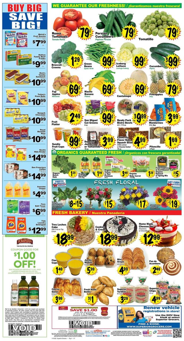 Superior Grocers Ad from 01/12/2022