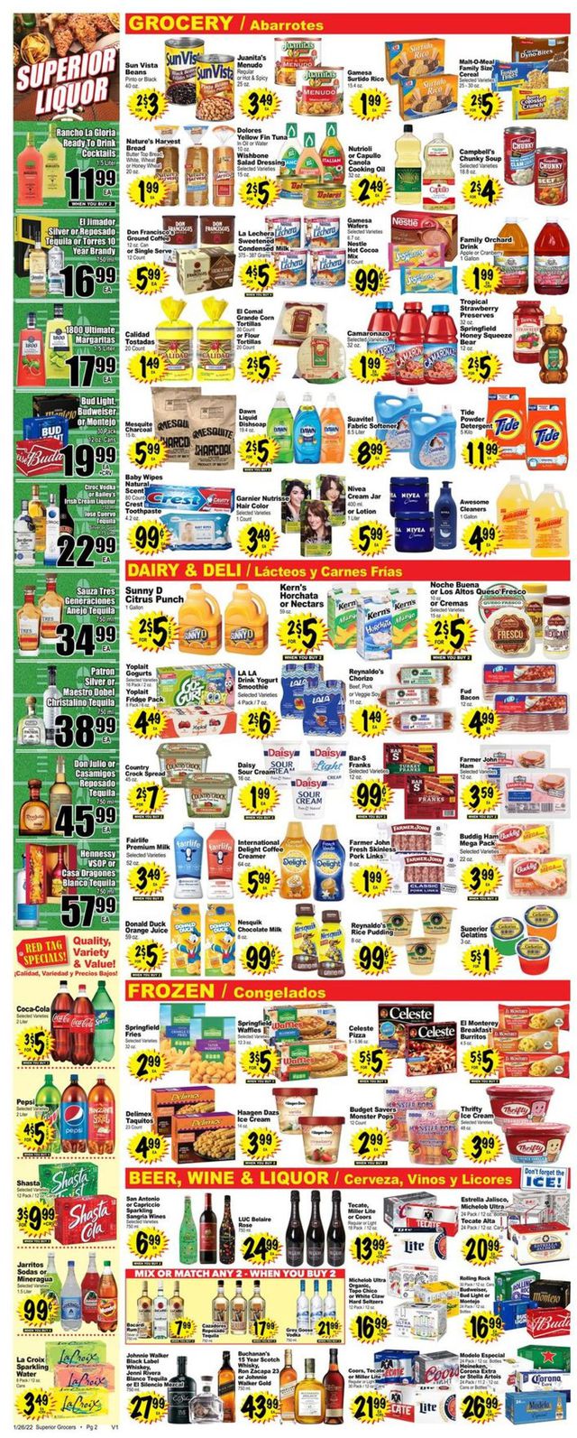 Superior Grocers Ad from 01/26/2022