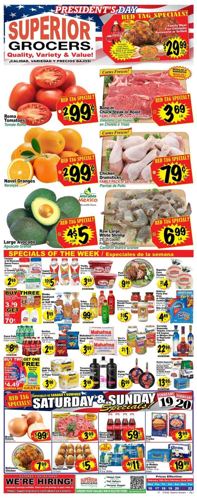 Superior Grocers Ad from 02/16/2022