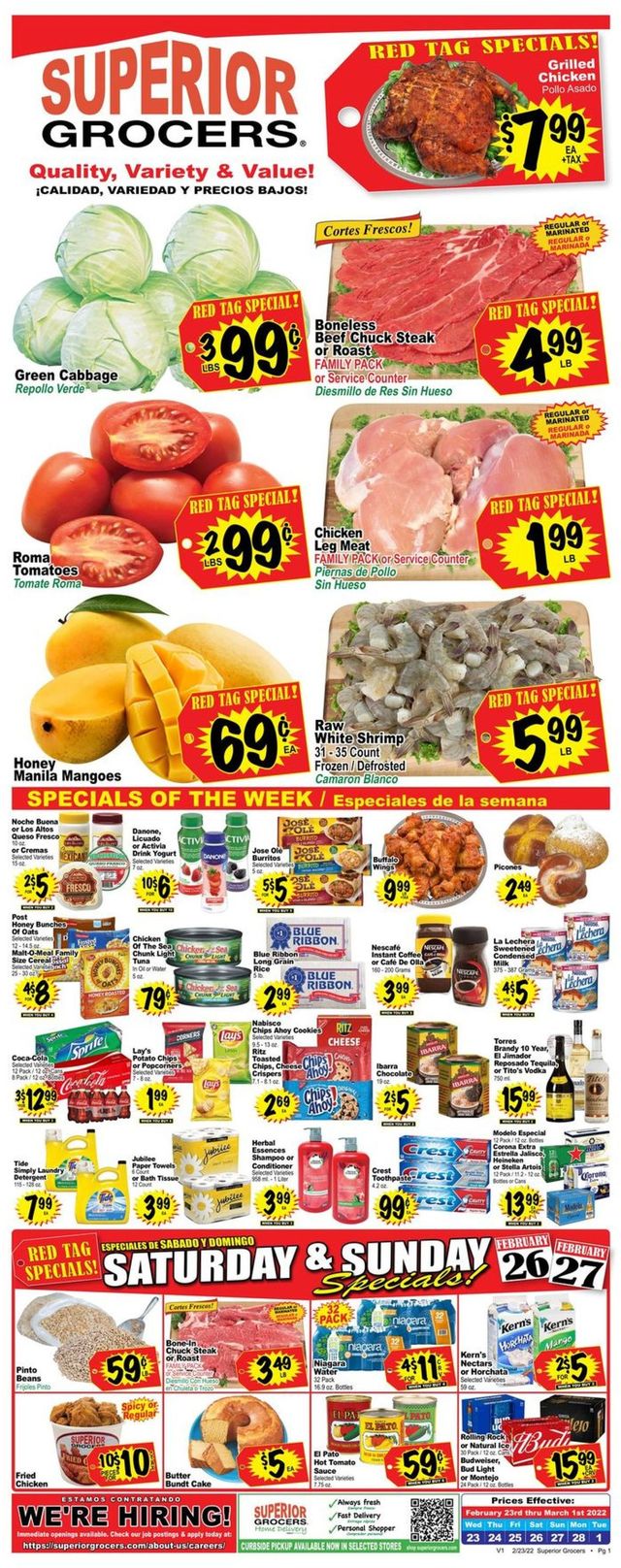 Superior Grocers Ad from 02/23/2022
