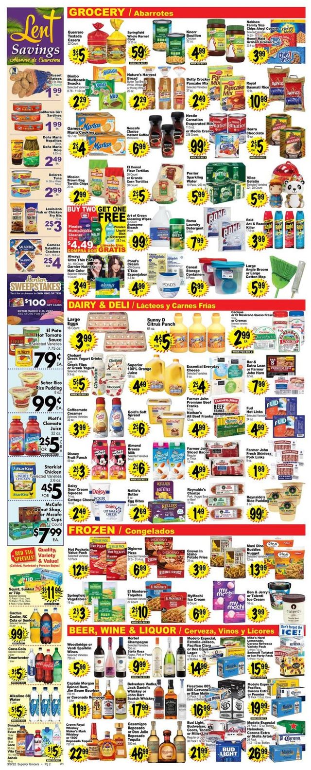 Superior Grocers Ad from 03/09/2022