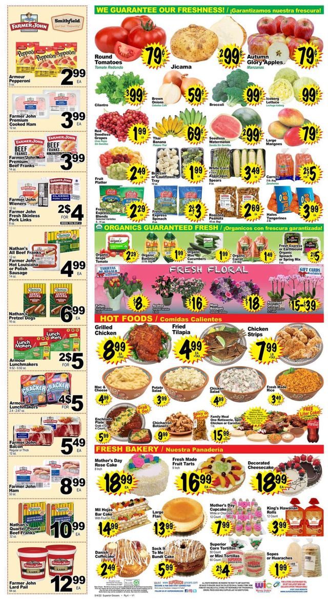 Superior Grocers Ad from 05/04/2022
