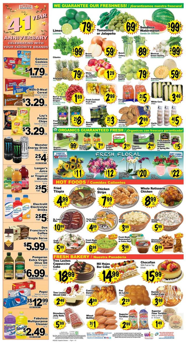 Superior Grocers Ad from 06/22/2022