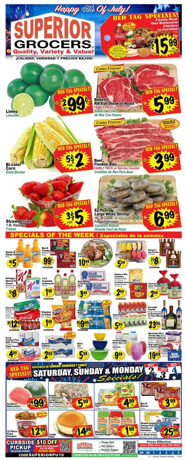 Superior Grocers Ad from 06/29/2022