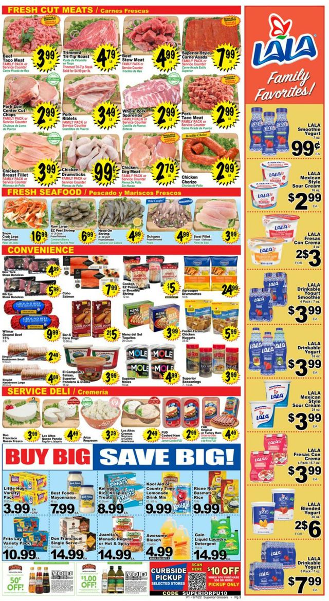 Superior Grocers Ad from 09/07/2022