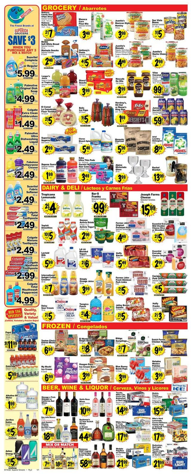 Superior Grocers Ad from 09/14/2022