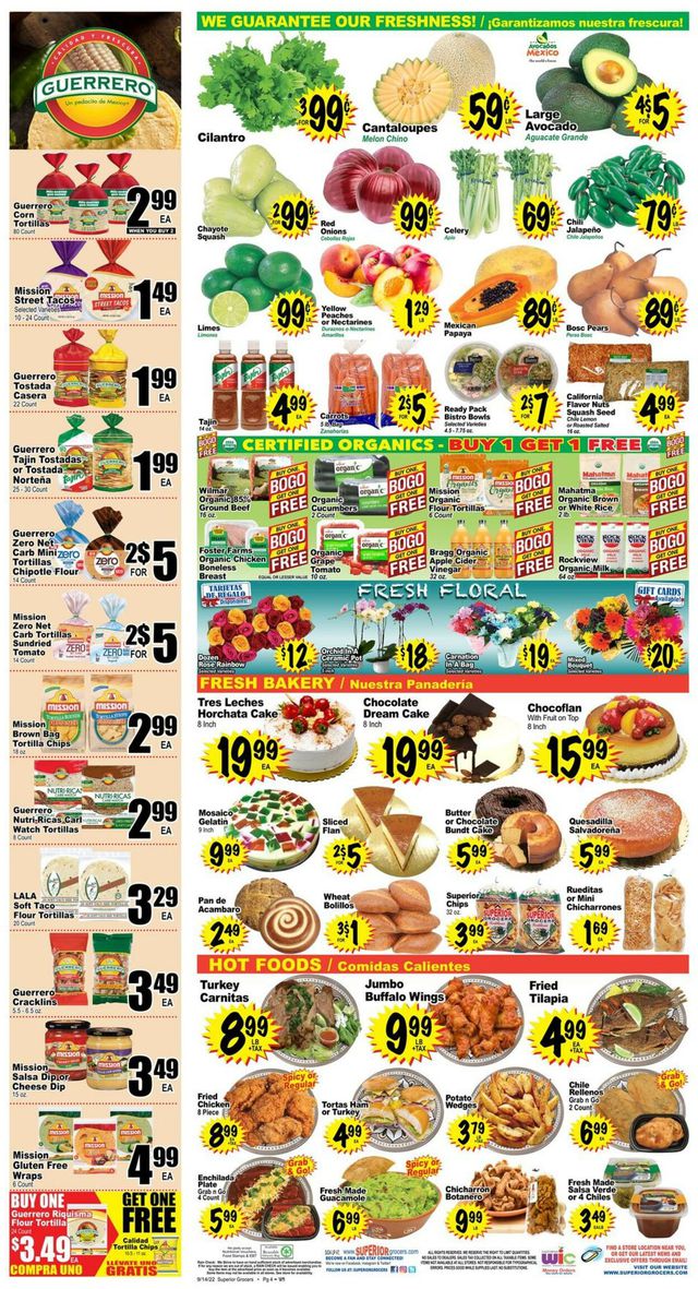 Superior Grocers Ad from 09/14/2022