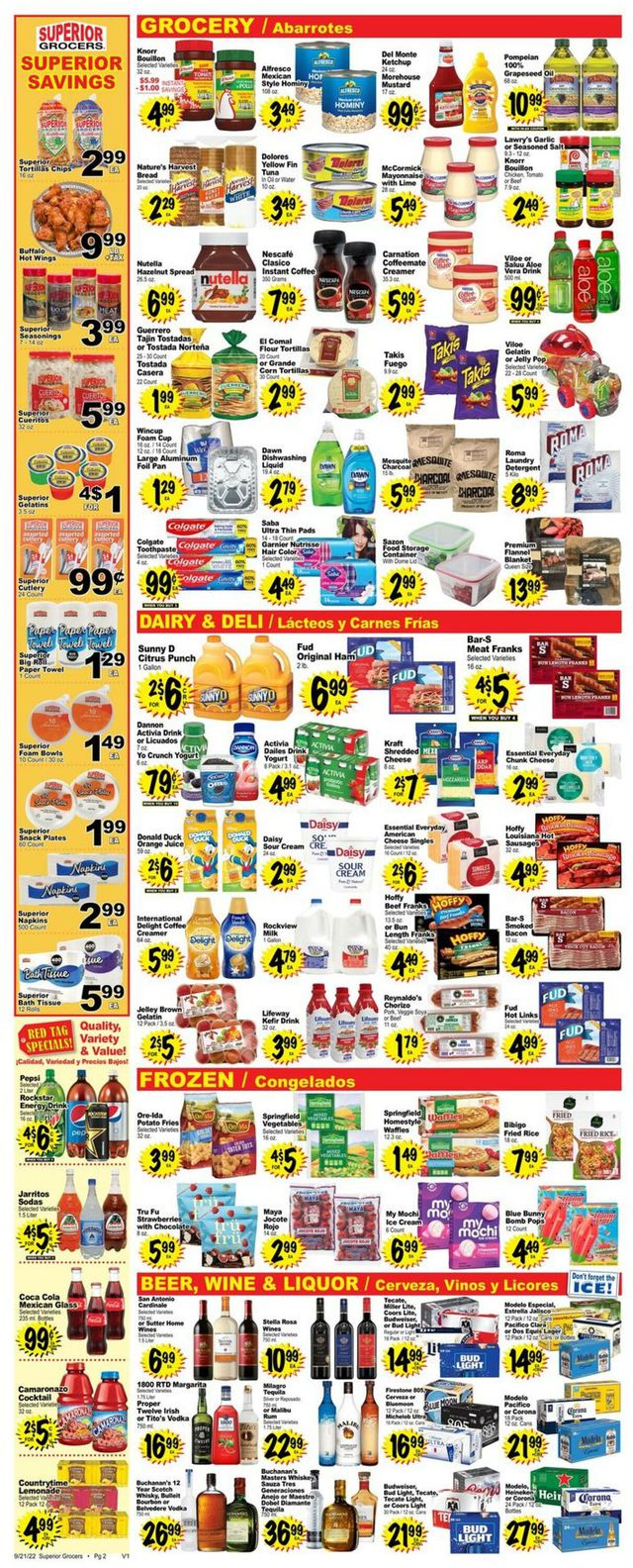 Superior Grocers Ad from 09/21/2022