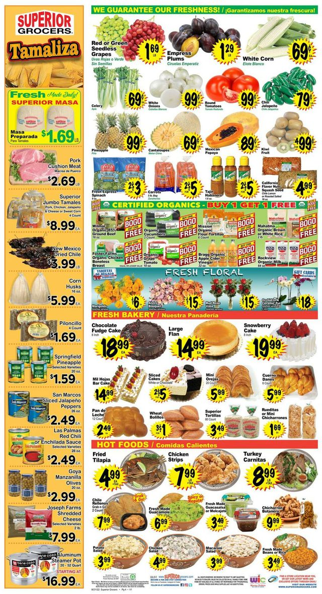 Superior Grocers Ad from 09/21/2022