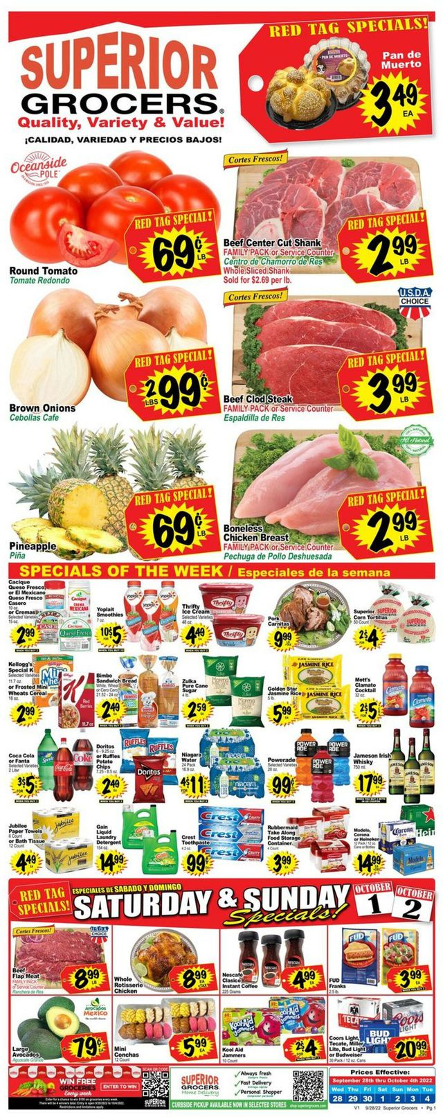 Superior Grocers Ad from 09/28/2022