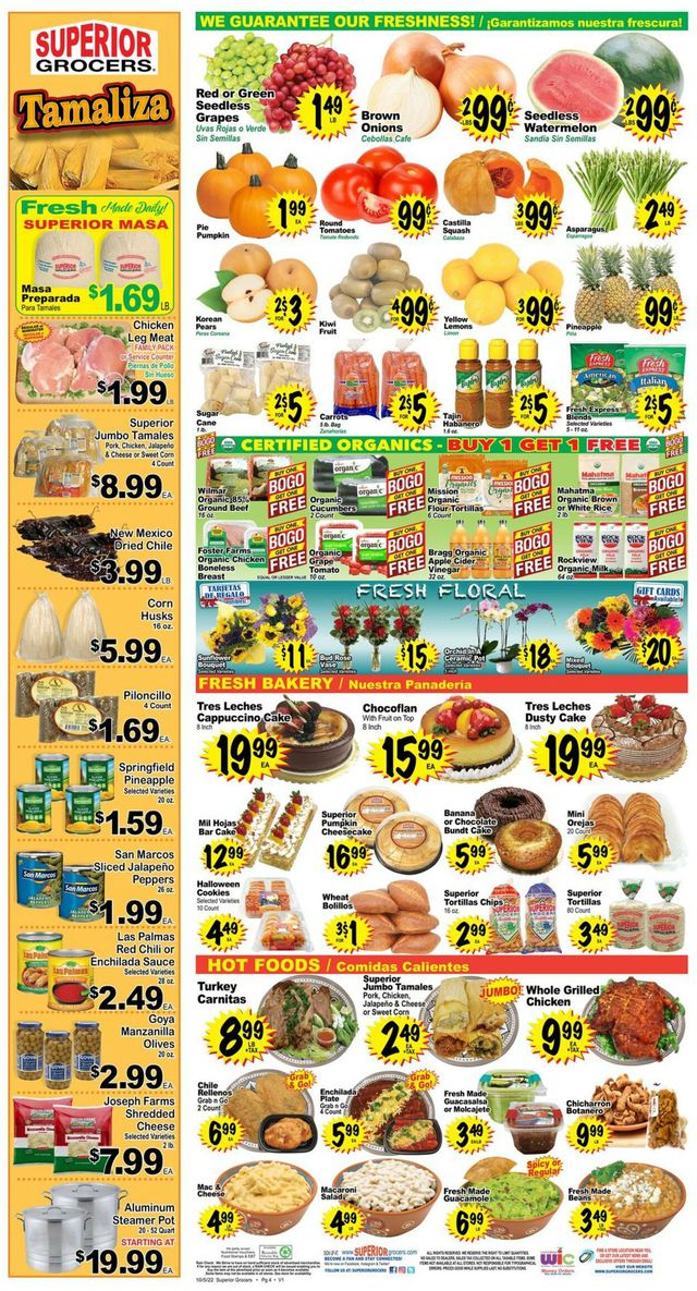 Superior Grocers Ad from 10/05/2022