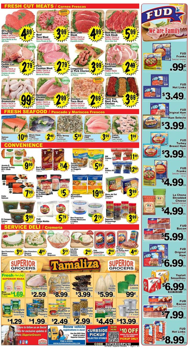 Superior Grocers Ad from 10/19/2022