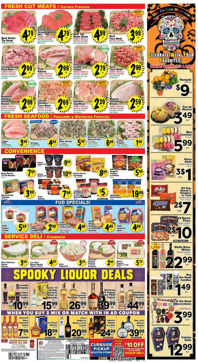 Superior Grocers Ad from 10/26/2022