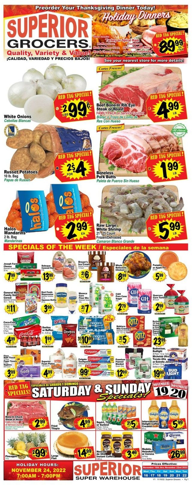 Superior Grocers Ad from 11/16/2022