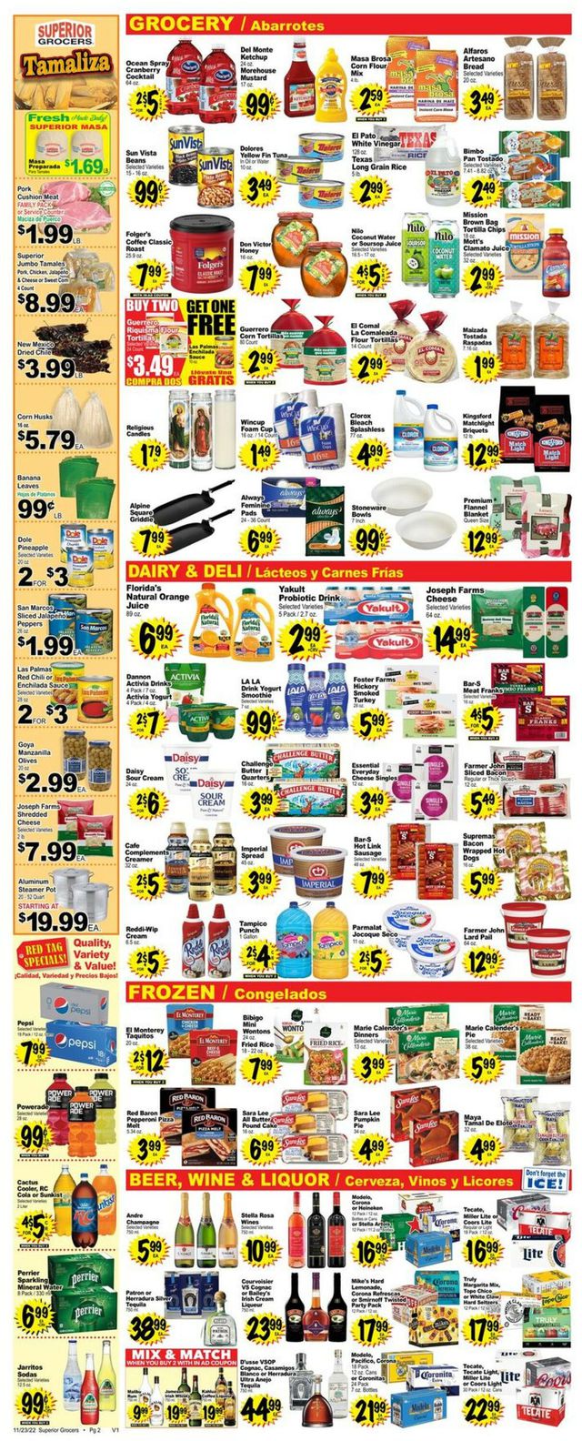 Superior Grocers Ad from 11/23/2022