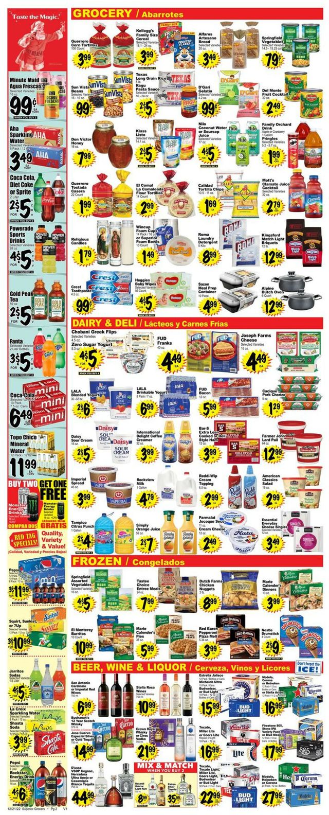 Superior Grocers Ad from 12/21/2022