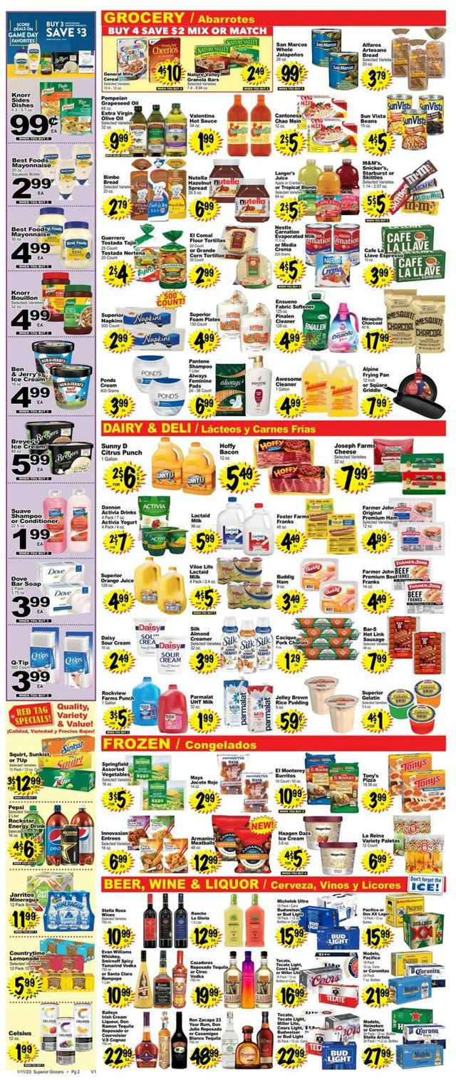 Superior Grocers Ad from 01/11/2023