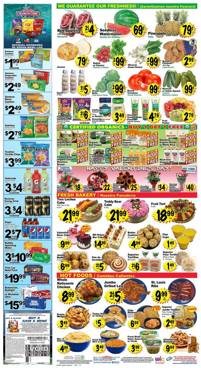 Superior Grocers Ad from 02/08/2023