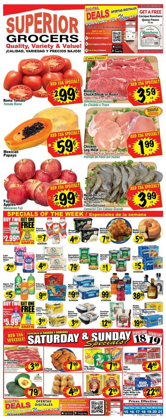 Superior Grocers Ad from 02/15/2023