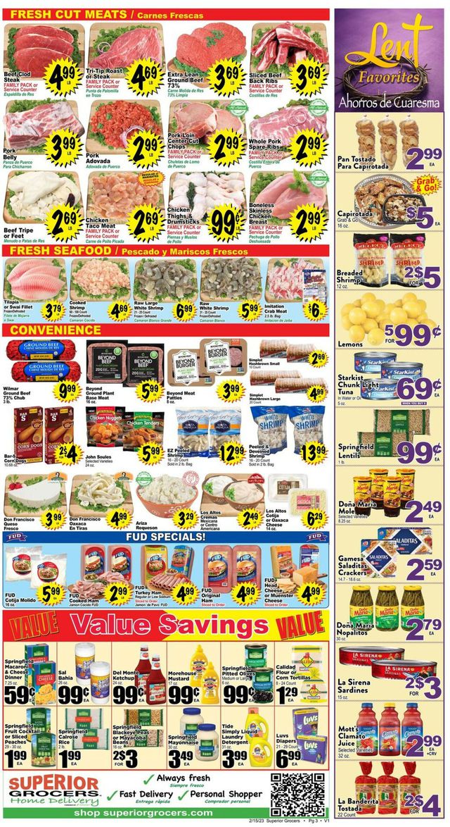 Superior Grocers Ad from 02/15/2023