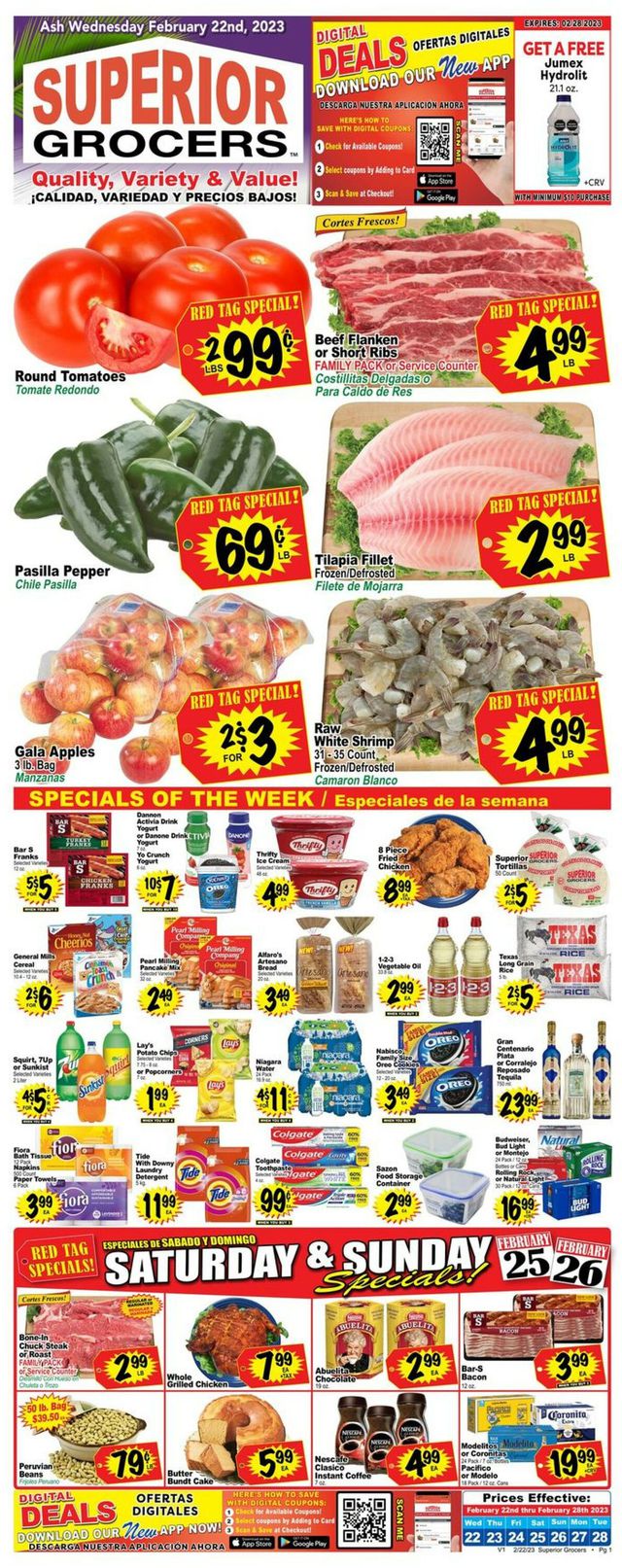 Superior Grocers Ad from 02/22/2023