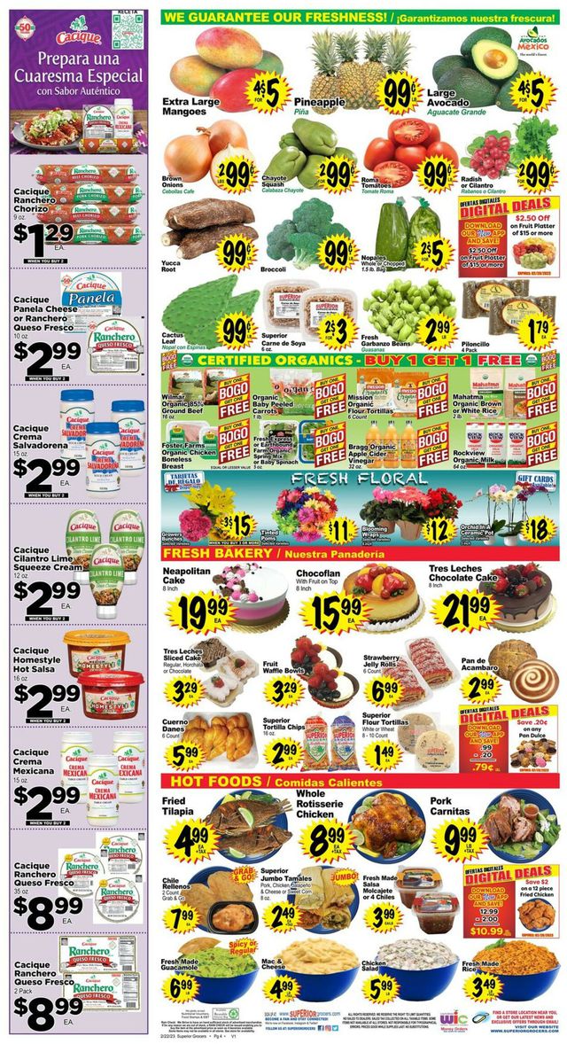 Superior Grocers Ad from 02/22/2023