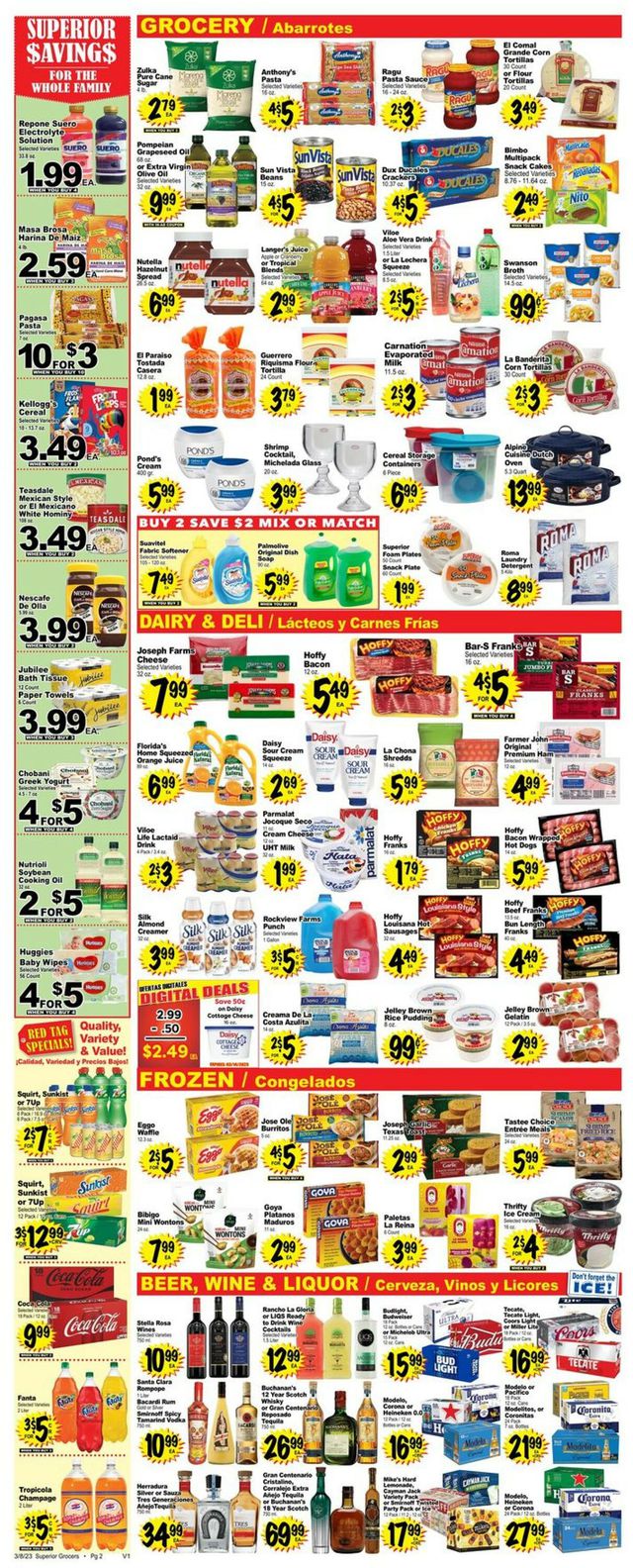 Superior Grocers Ad from 03/08/2023