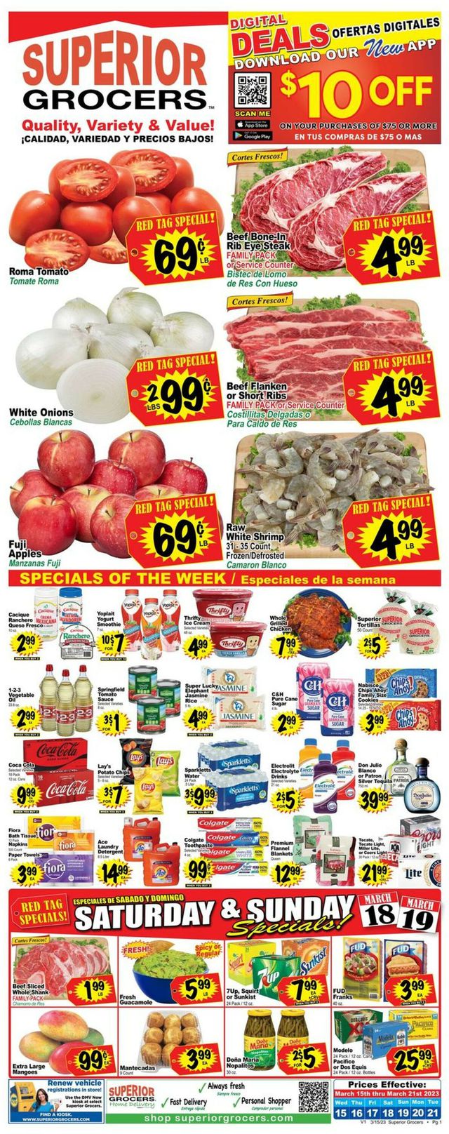 Superior Grocers Ad from 03/15/2023