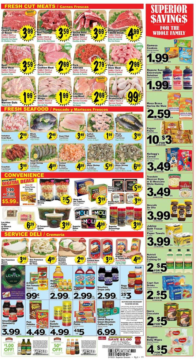Superior Grocers Ad from 03/15/2023