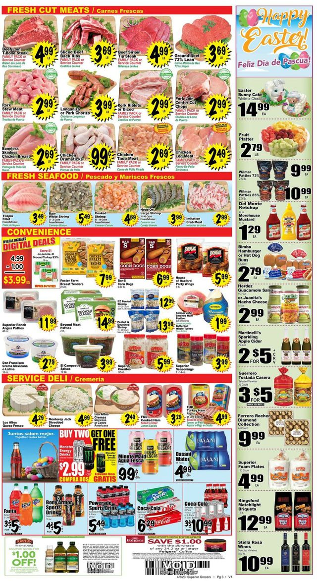 Superior Grocers Ad from 04/05/2023