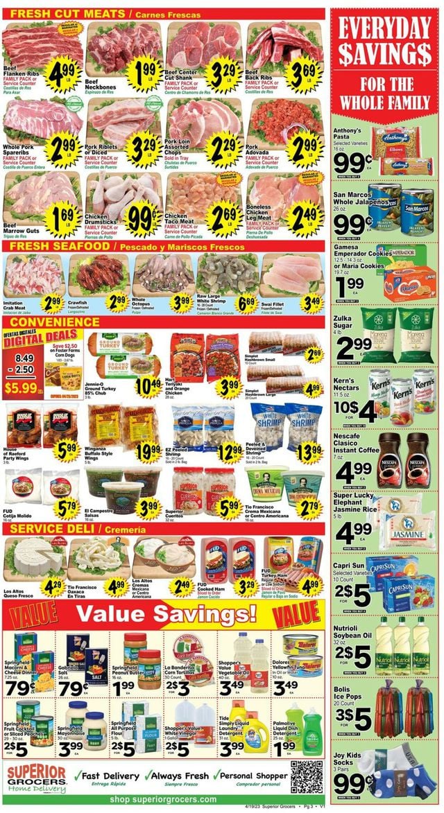 Superior Grocers Ad from 04/19/2023
