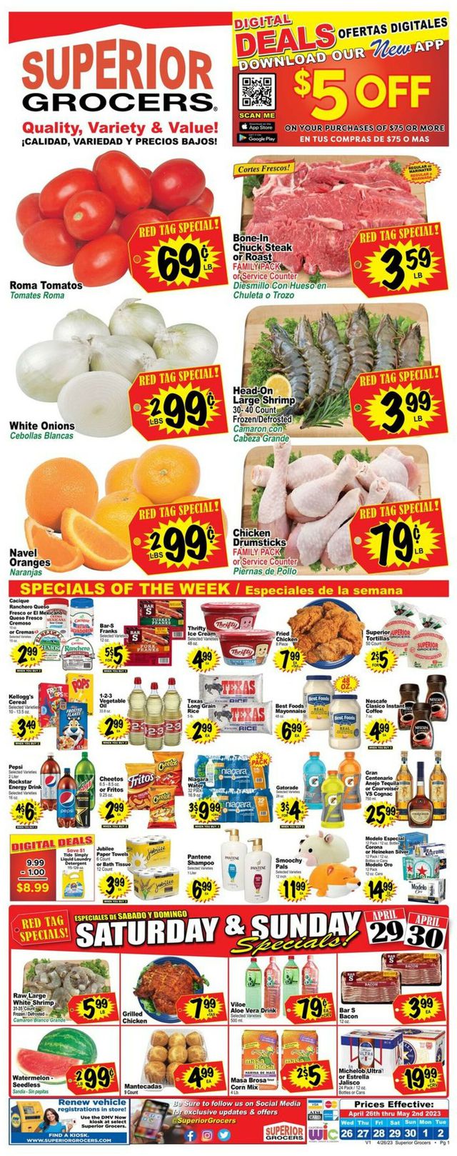 Superior Grocers Ad from 04/26/2023
