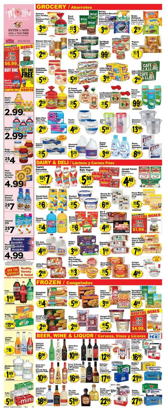 Superior Grocers Ad from 04/26/2023