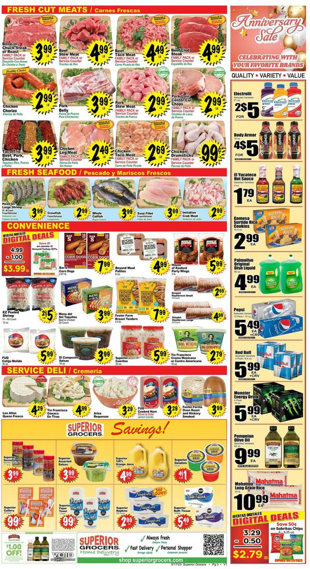 Superior Grocers Ad from 05/17/2023