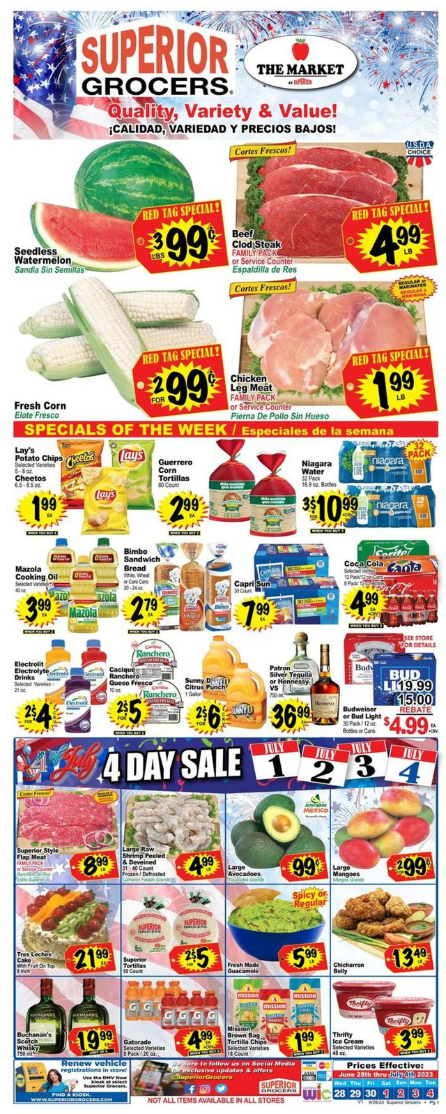Superior Grocers Ad from 06/28/2023