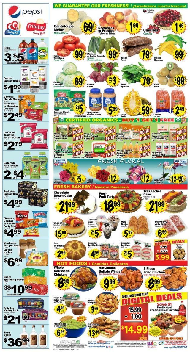 Superior Grocers Ad from 07/12/2023