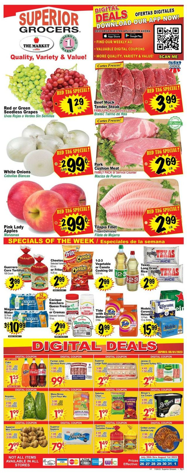 Superior Grocers Ad from 07/26/2023