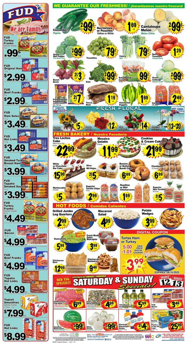 Superior Grocers Ad from 08/09/2023