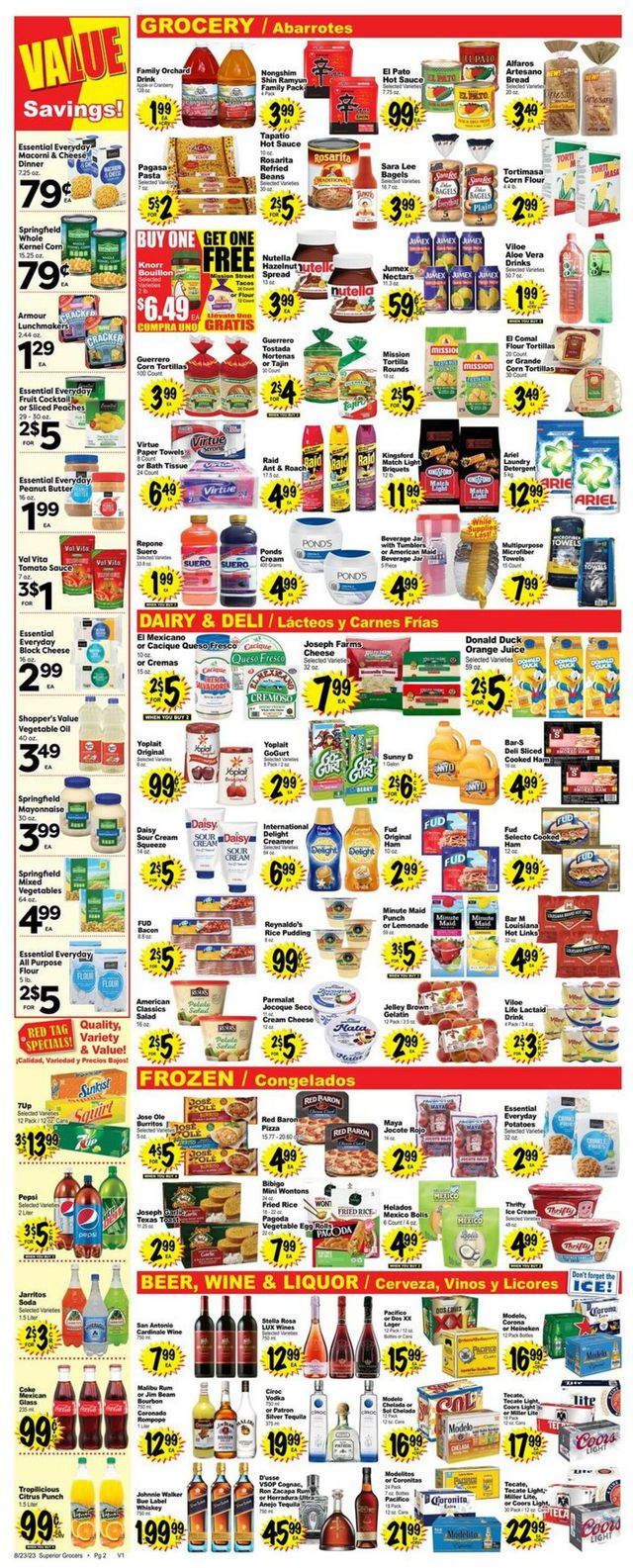 Superior Grocers Ad from 08/23/2023