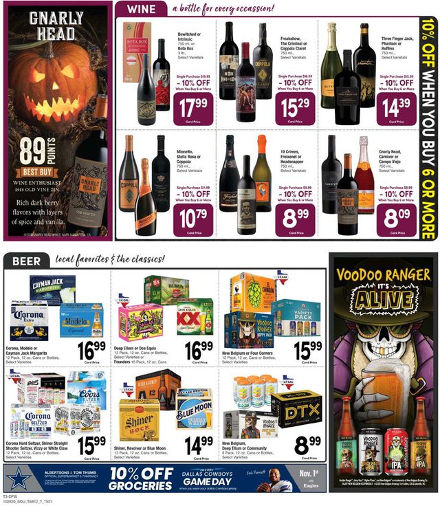Tom Thumb Ad from 10/28/2020