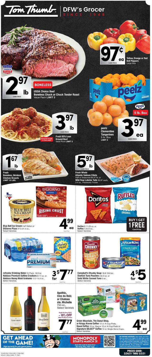 Tom Thumb Ad from 02/24/2021