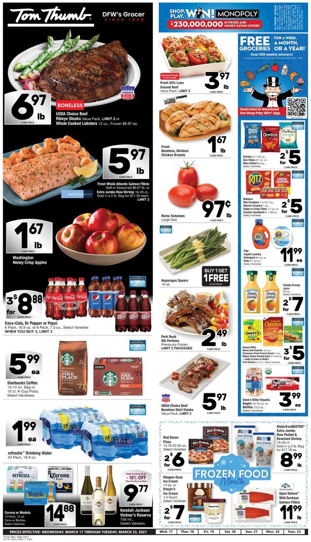 Tom Thumb Ad from 03/17/2021
