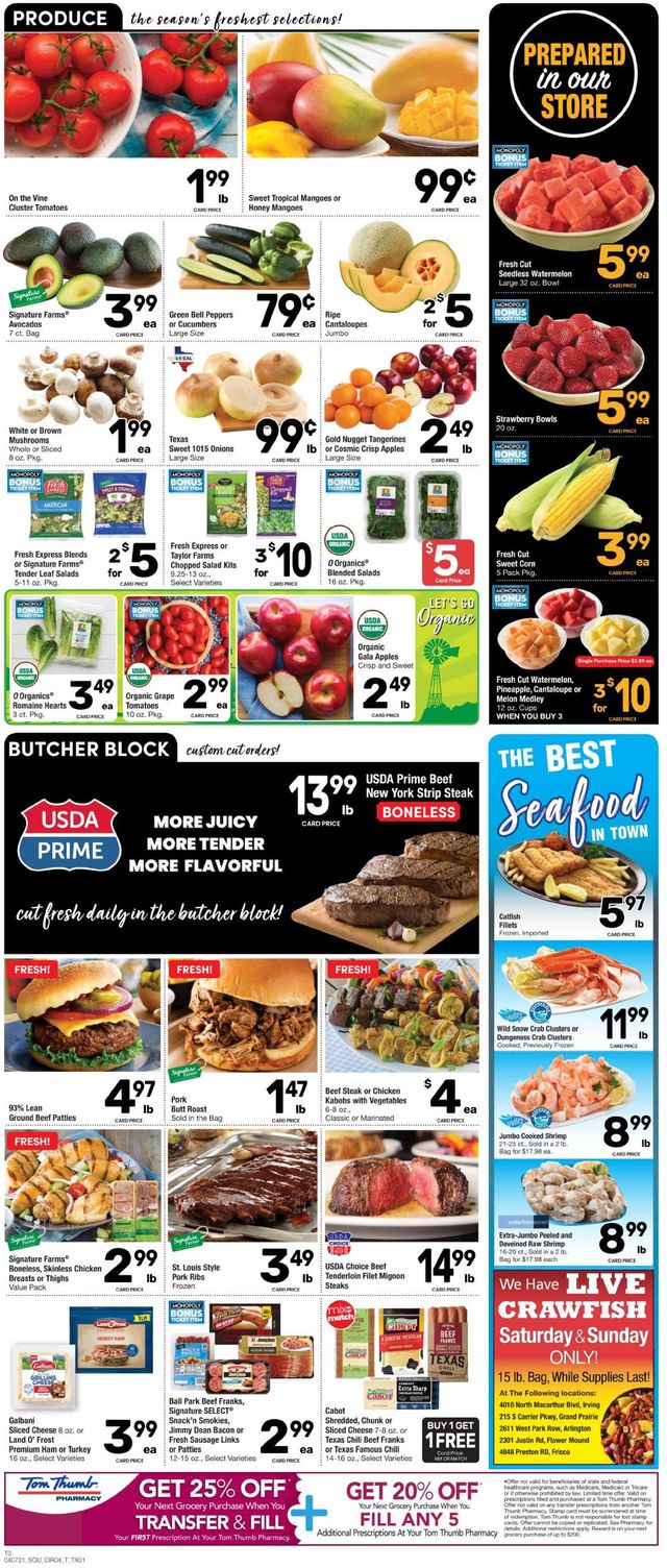 Tom Thumb Ad from 04/07/2021