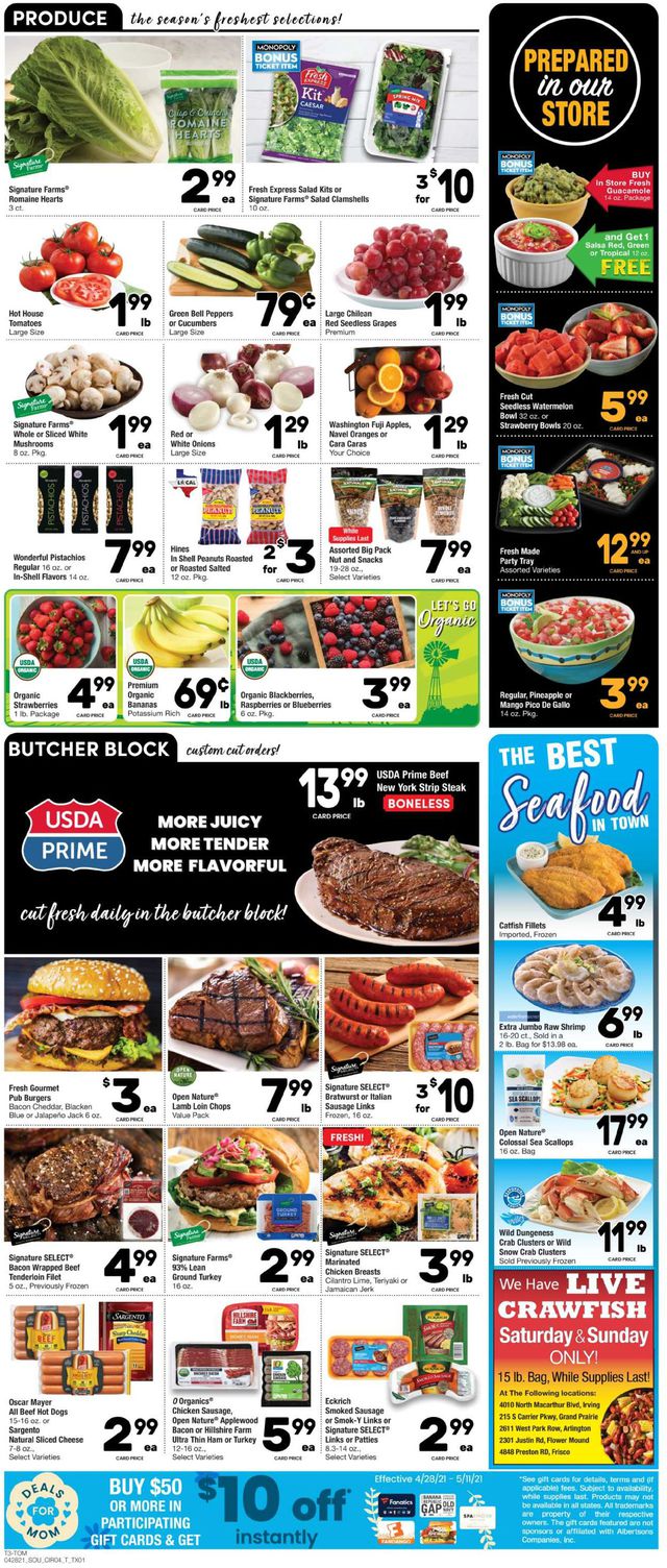 Tom Thumb Ad from 04/28/2021